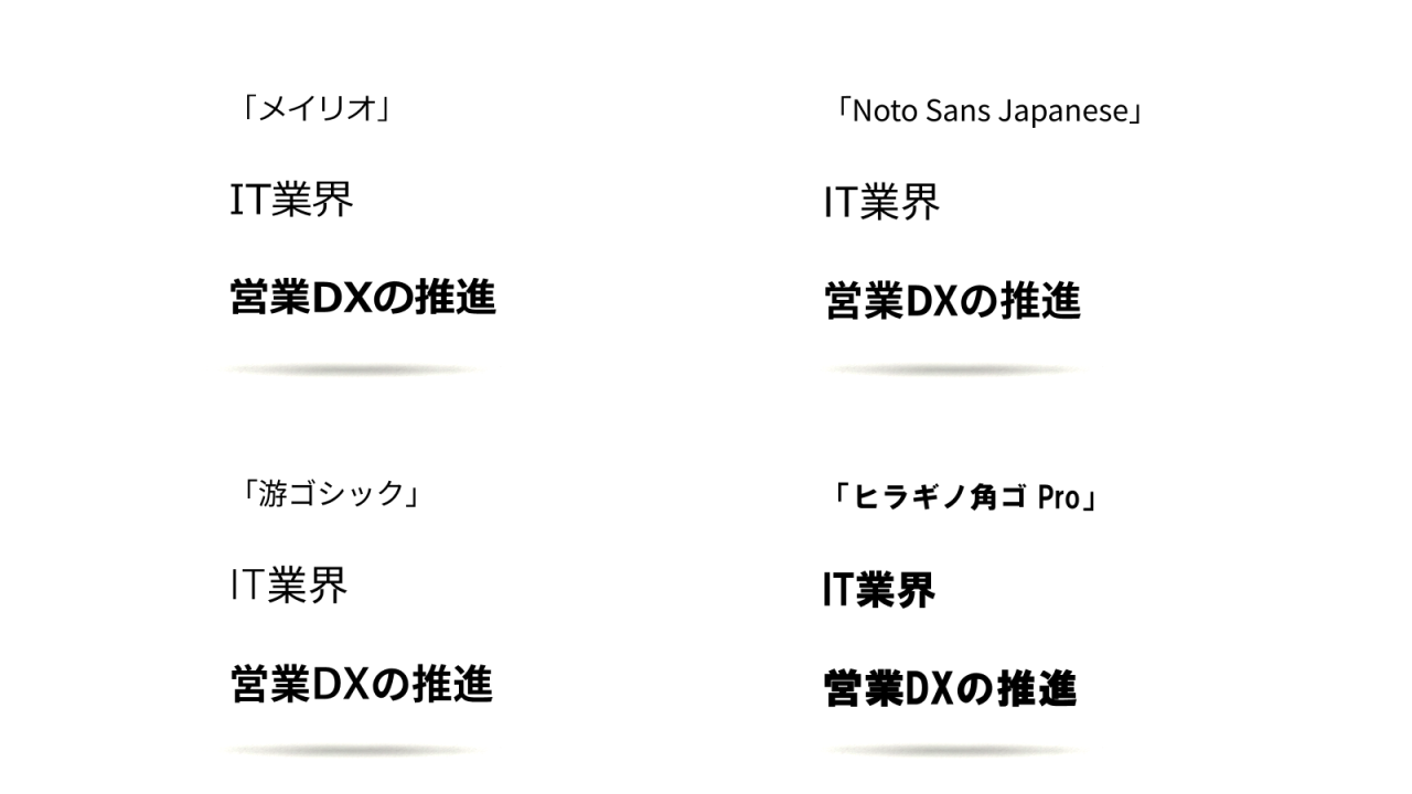 フォントの例