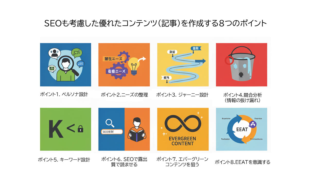 SEOも考慮した優れたコンテンツ（記事）を作成する8つのポイント