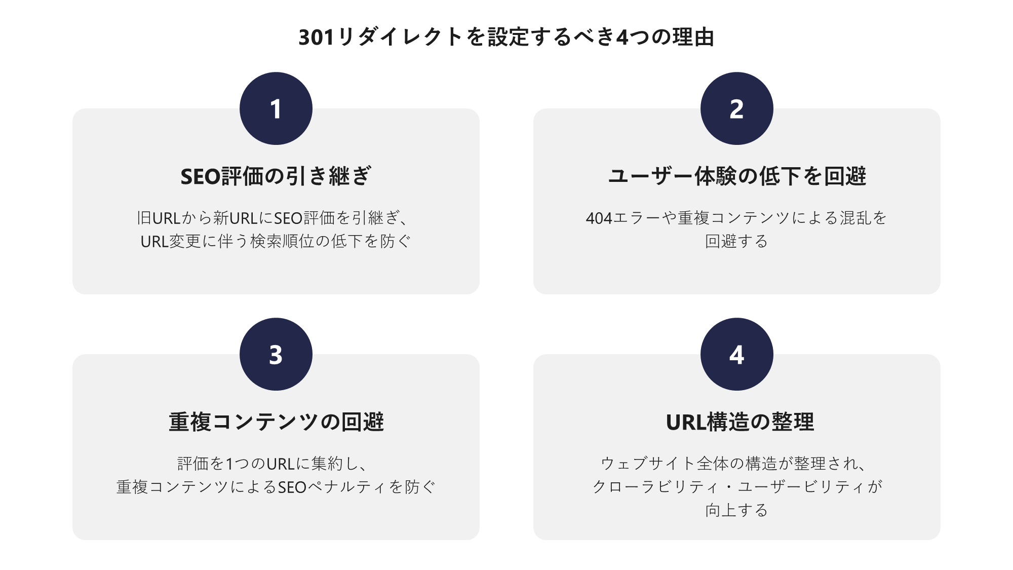 301リダイレクトを設定するべき理由