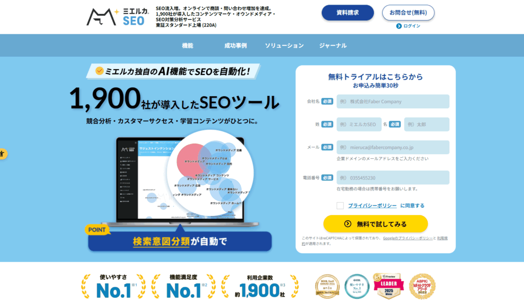 ミエルカSEO