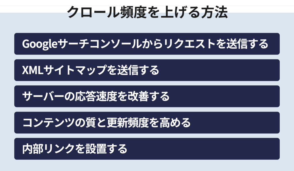クロール頻度を上げる方法